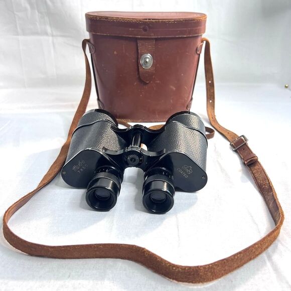 Vintage Meibo 7X50 Binoculars with leather Case - Picture 1 of 16